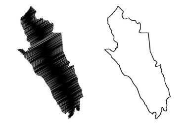 Merthyr Tydfil ilçe Borough harita vecto