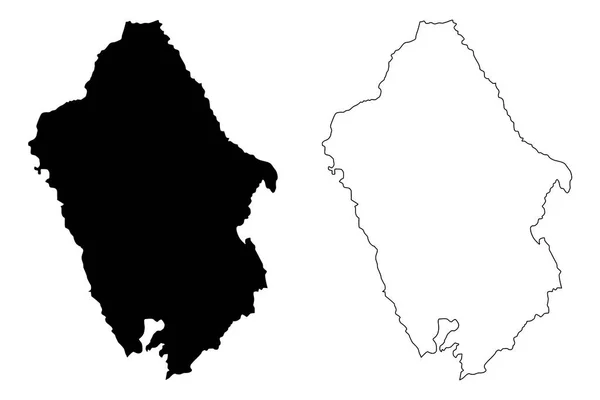 Ancash Region Karte vecto — Stockvektor