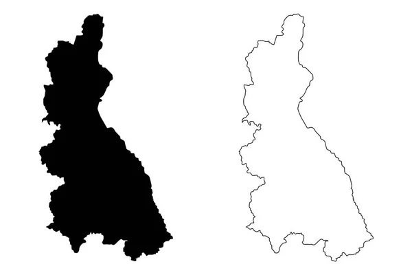 Cajamarca Mapa da região vecto —  Vetores de Stock