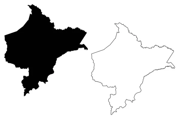 Dipartimento di Loreto mappa vecto — Vettoriale Stock