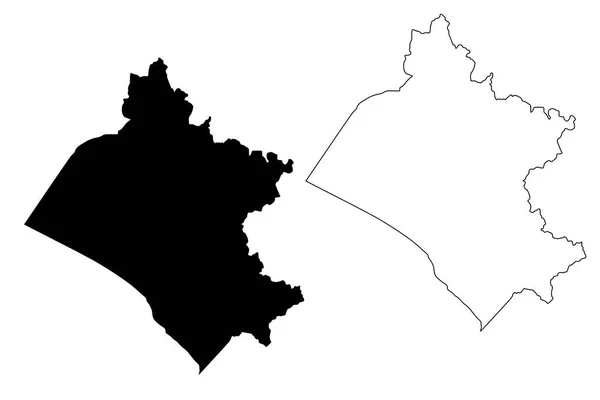 ランバイェケ部地図ベクトル — ストックベクタ