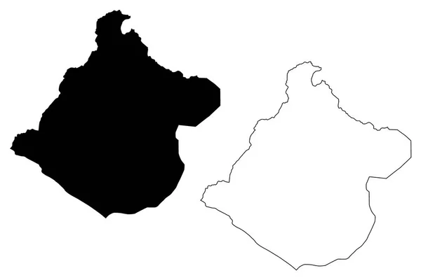 Tacna Bakanlığı harita vecto — Stok Vektör