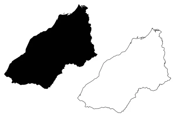 トゥンベス部地図ベクトル — ストックベクタ