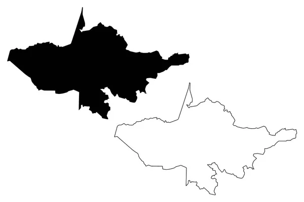Andijan Karte der Region vecto — Stockvektor