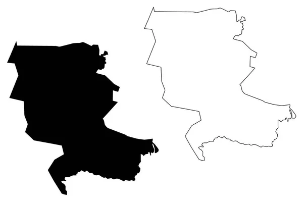 Vecto Χάρτης Τζίζαχ περιοχής — Διανυσματικό Αρχείο