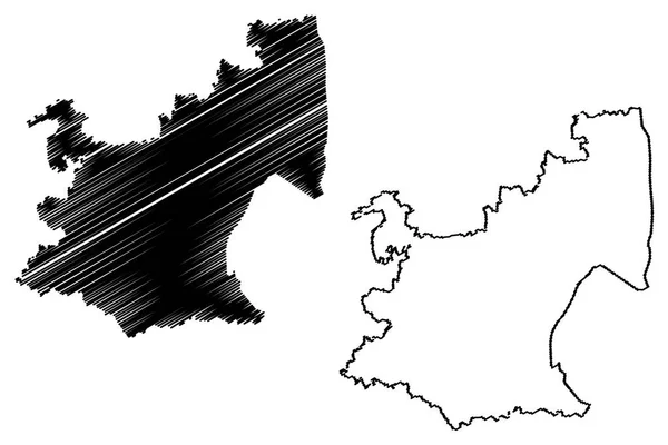 Carte vecto de la province de Mpumalanga — Image vectorielle