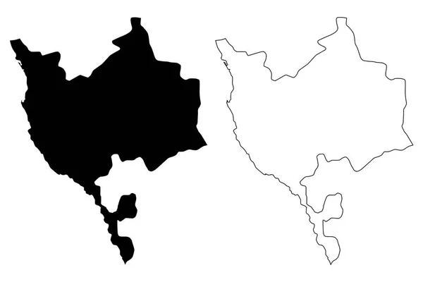 Makkah Region map vecto Vector Graphics