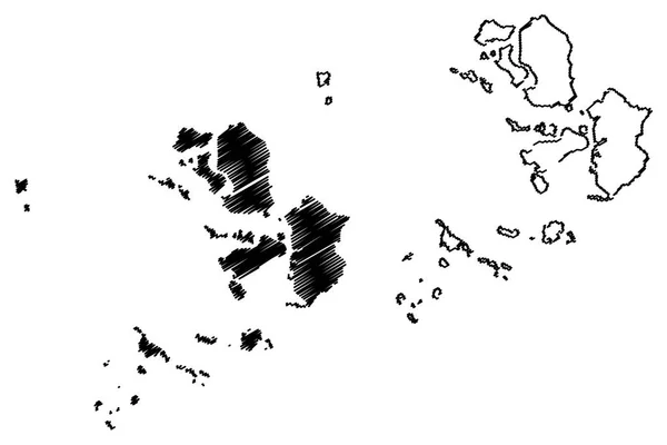 Векто карты Инчхона — стоковый вектор