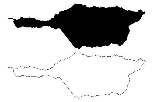 Vecto Carte géographique de Apure State — Image vectorielle