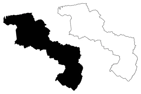 Vecto Χάρτης Aragua κράτος — Διανυσματικό Αρχείο