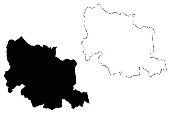 Vecto peta Negara Bagian Carabobo - Stok Vektor