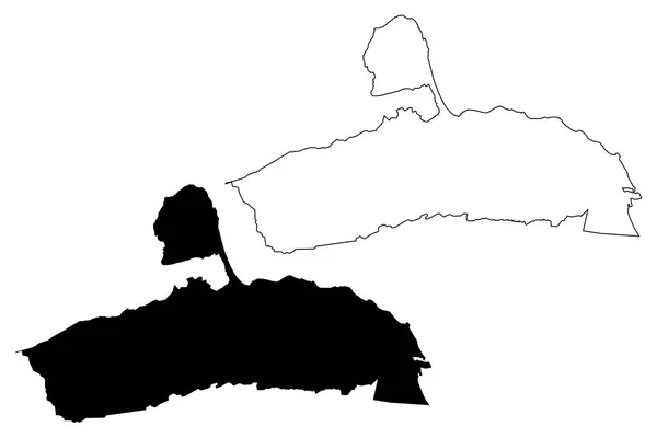 Карта штата Фалькон — стоковый вектор