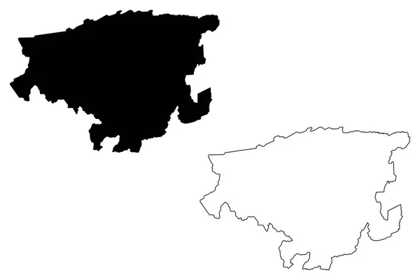 Byly porovnávány mapu státu Lara — Stockový vektor