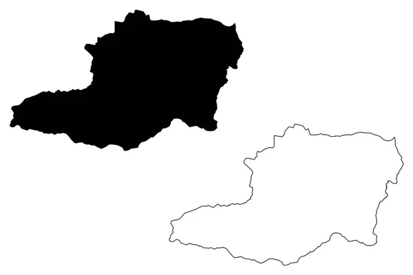 Vecteur de carte du district de la capitale (Venezuela) — Image vectorielle