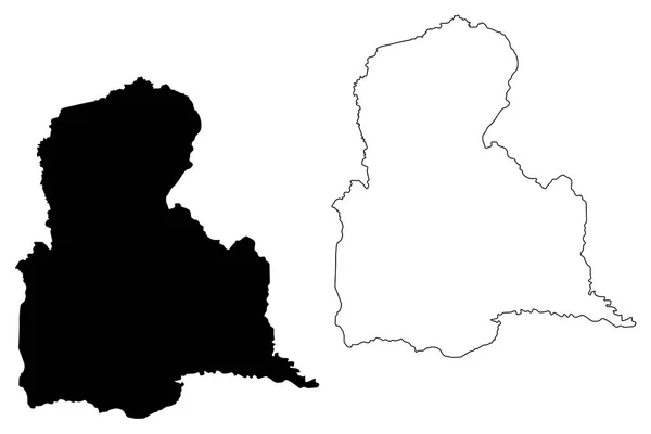 Tachira devlet harita vecto — Stok Vektör