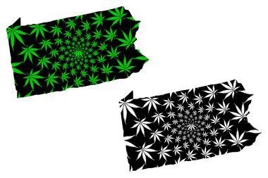 Pennsylvania - topluluğu haritasıdır esrar yaprak tasarlanmış