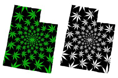 Utah - harita olduğunu tasarlanmış esrar yaprak