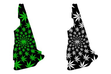 New Hampshire - harita olduğunu tasarlanmış esrar yaprak