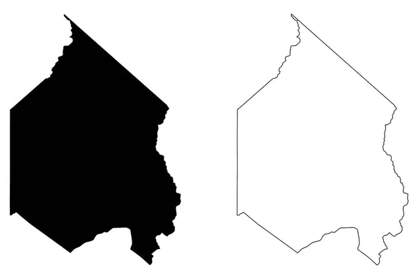 Alpine County, California map vector — Stock Vector