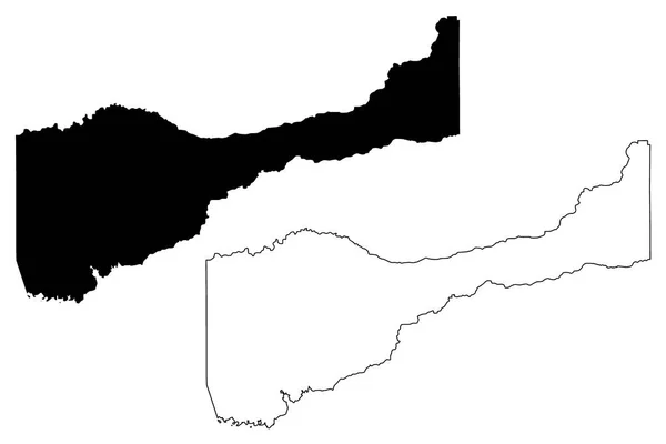 Amador County, Califórnia mapa vector —  Vetores de Stock