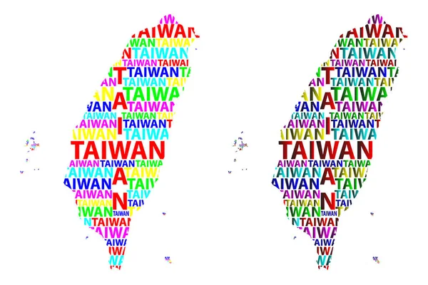 台湾-矢量图地图 — 图库矢量图片