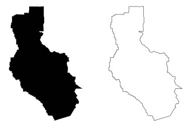 Lake County, Kaliforniya harita vektör