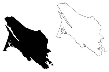 Marin County, Kaliforniya harita vektör