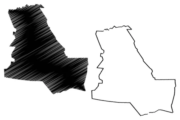 Dhi qar gouvernementate map vecto — Stockvektor