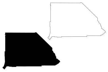 San Bernardino County, Kaliforniya harita vektör