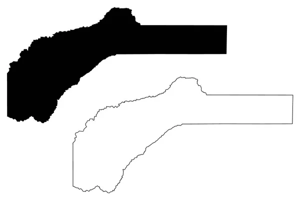 Nevada County, California mapa vector — Vector de stock