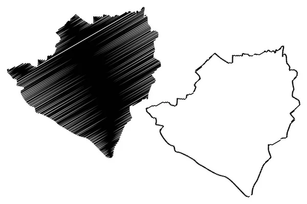 Mapa da província de Kirkuk vecto —  Vetores de Stock