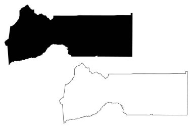 Sierra County, Kaliforniya harita vektör