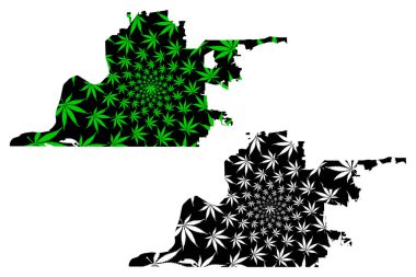 Memphis şehirdir - harita esrar yaprak tasarlanmış