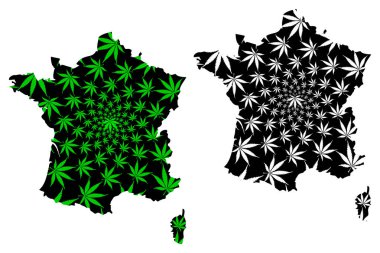 Fransa-harita kenevir yaprağı tasarlanmıştır