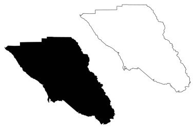 Sonoma County, Kaliforniya harita vektör