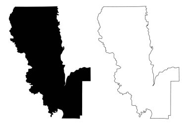 Sutter County, Kaliforniya harita vektör