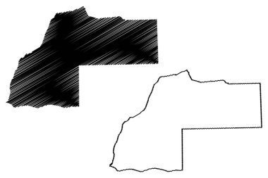 : Laayoune-Sakia El Hamra bölgesi harita vecto