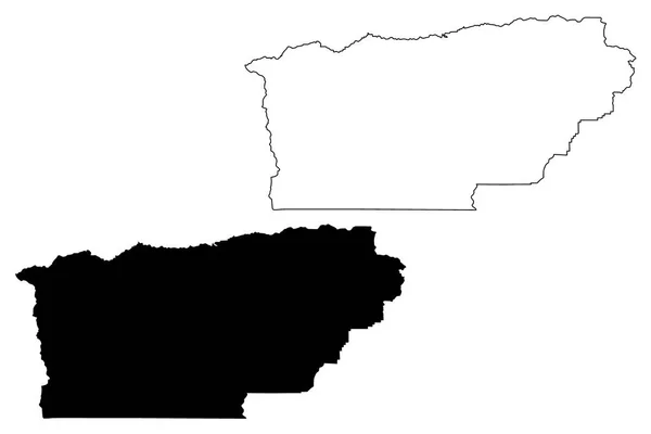 Tehama County, California mapa vector — Vector de stock