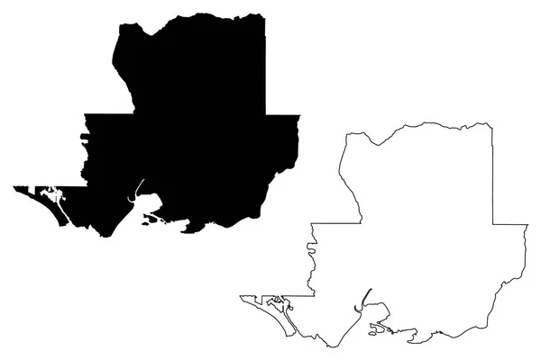 Solano County, Califórnia mapa vector — Vetor de Stock