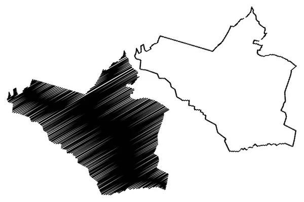 Mapa Mapa Wasit Governorate — Wektor stockowy