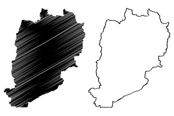 Beni Mellal – Khenifra regionu Mapa Mapa — Wektor stockowy