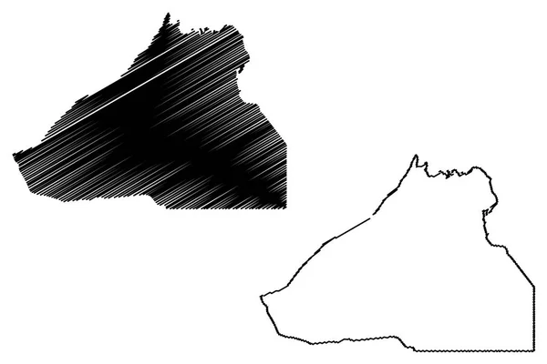 Byly porovnávány provincii Guelmim-Oued podstatné jméno regionu mapa — Stockový vektor