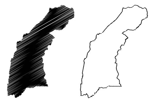 西部地区地图 — 图库矢量图片