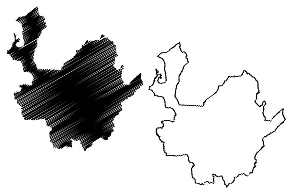 Αντιόχεια Κολομβίας Χάρτης vecto — Διανυσματικό Αρχείο