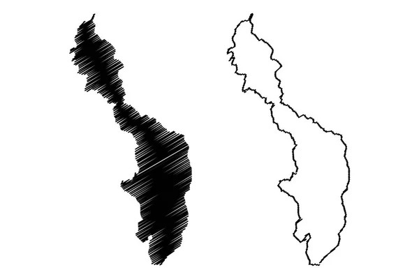 Departamento de Bolívar mapa vecto — Vetor de Stock