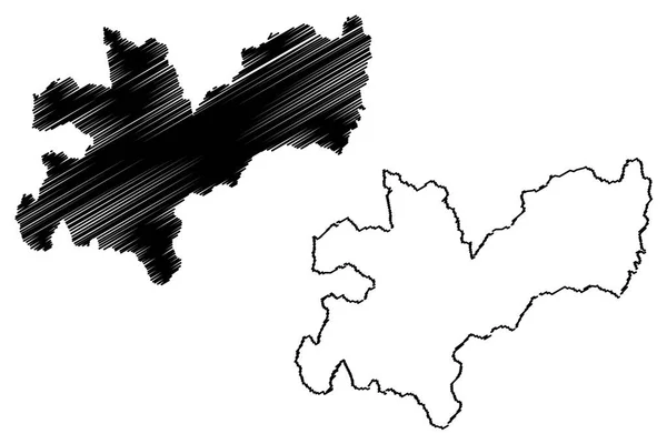 Dipartimento di Caldas mappa vettoriale — Vettoriale Stock