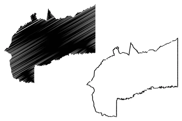 Meta Departamento mapa vecto —  Vetores de Stock