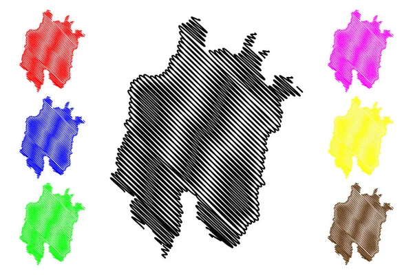 Daejeon mapa vecto — Archivo Imágenes Vectoriales