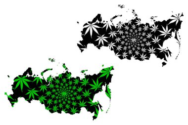 Rusya-harita kenevir yaprağı tasarlanmıştır