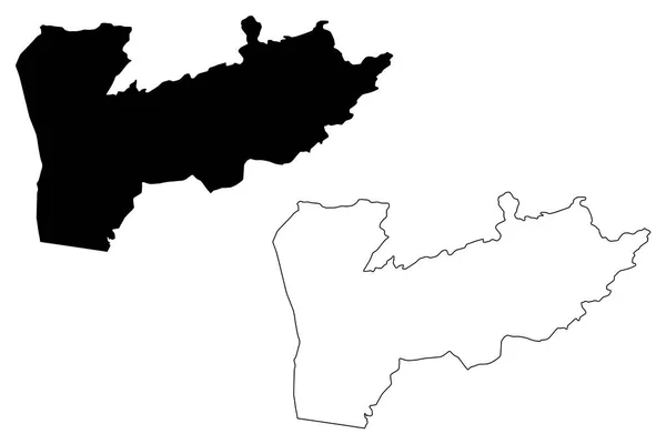 Vecto carte de la province de Farah — Image vectorielle
